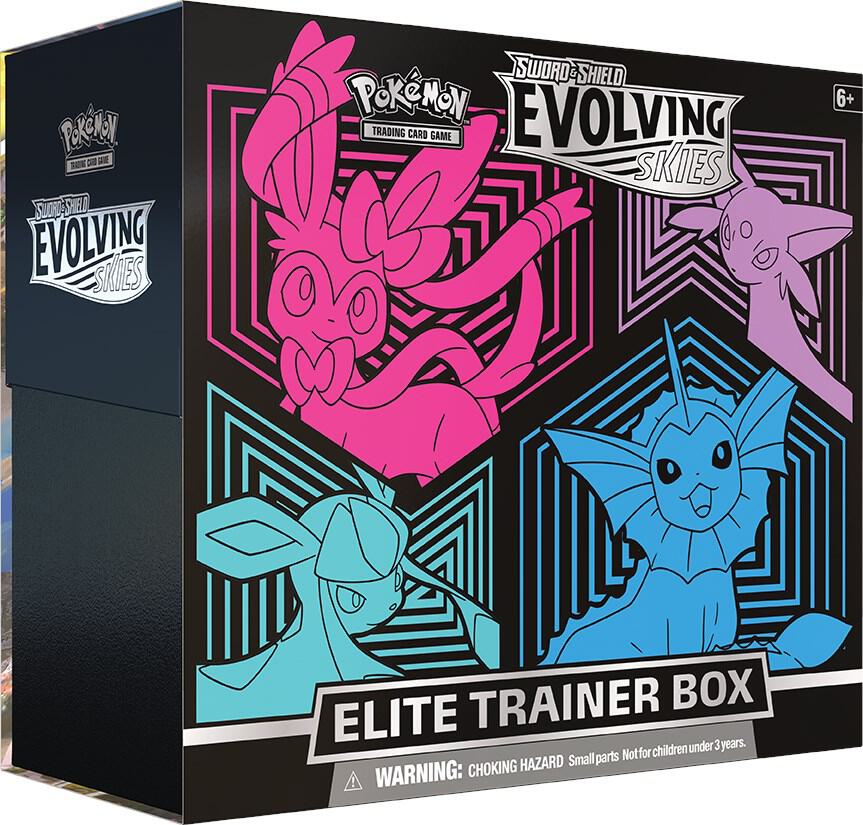Pokémon Sword & Shield—Evolving Skies Elite Trainer Box [Glaceon/Vaporeon/Sylveon/Espeon] – English