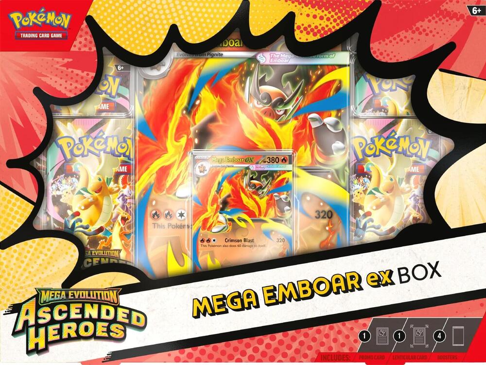 Pokémon Mega Evolution—Ascended Heroes Mega Emboar ex Box – English